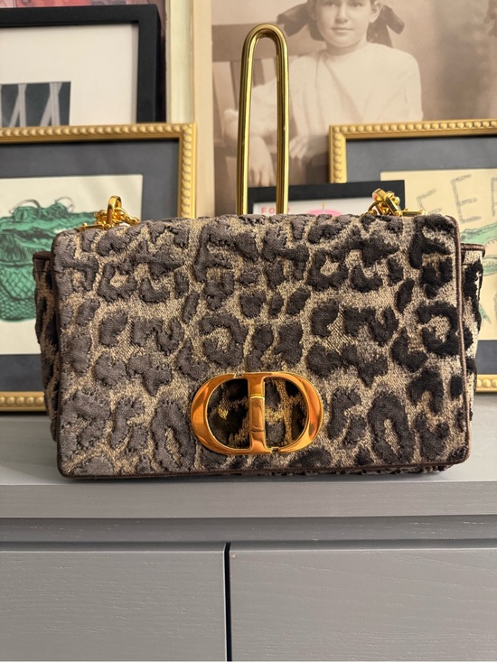 Dior Handbags - Christian Dior Leopard Caro Shoulder Bag